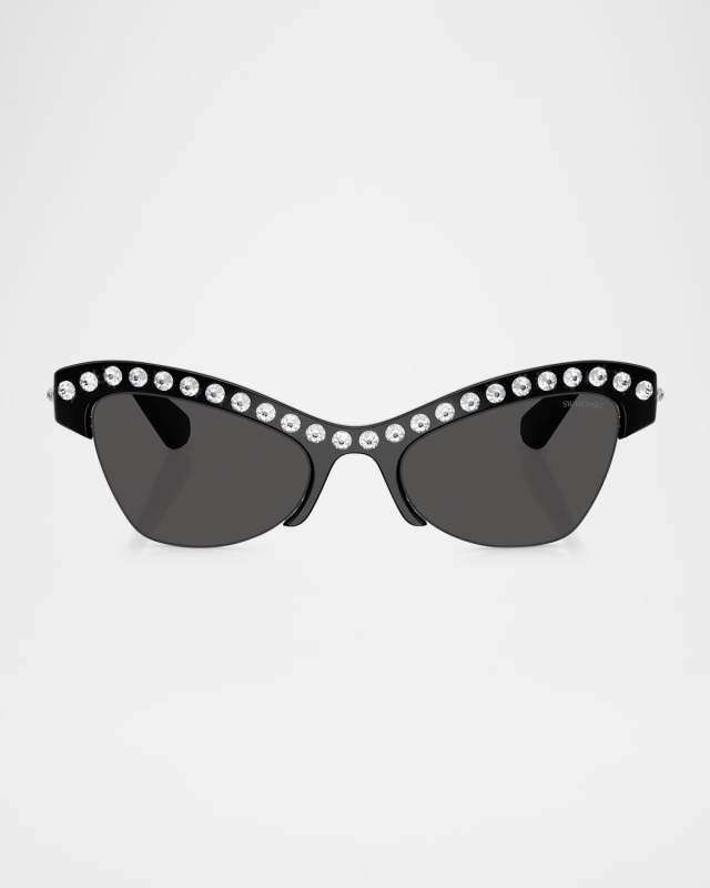 SK6043 Crystal Butterfly Acetate Sunglasses